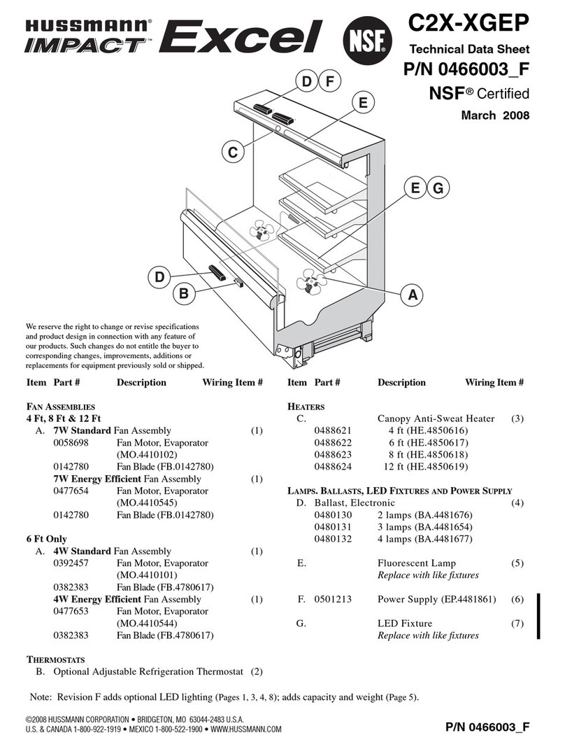 Hussmann impact Excel C2X-XGEP Instruction Manual