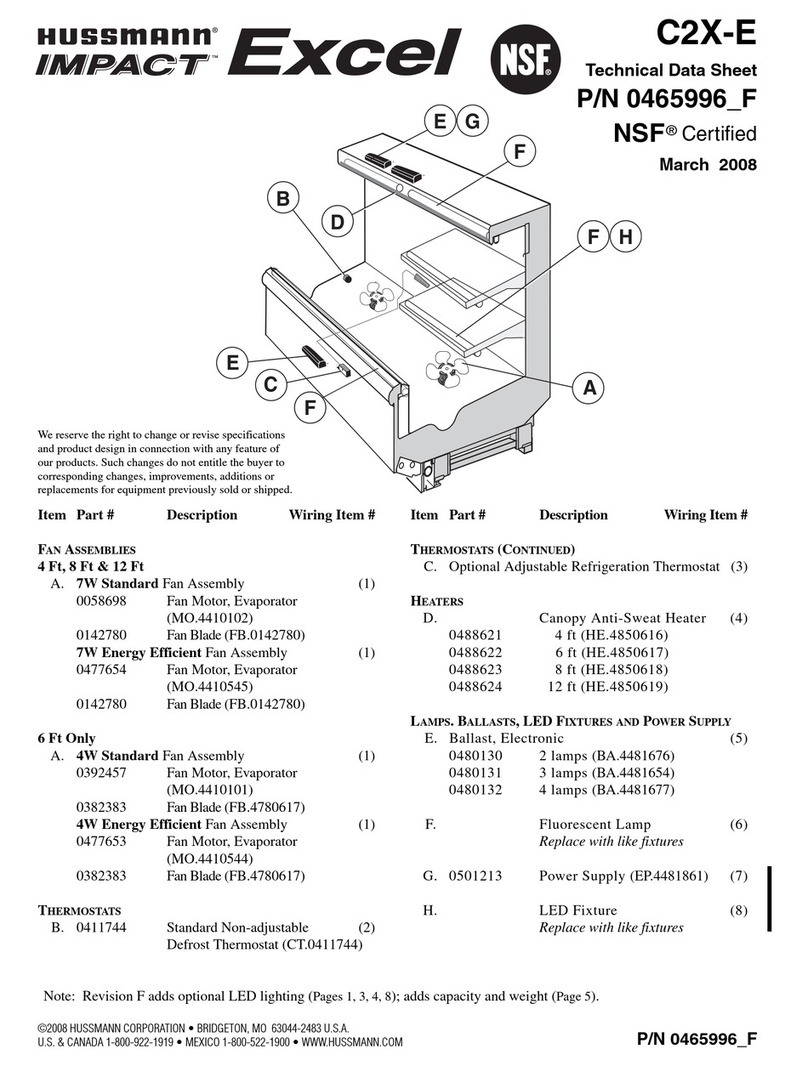Hussmann Impact Excel C2X-E Instruction Manual
