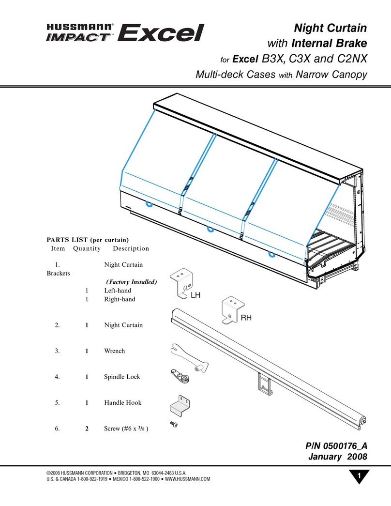 Hussmann Impact Excel B3XC-LEP parts list