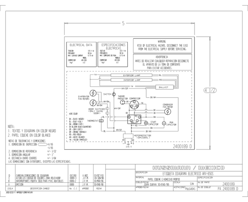 Hussmann ARV-650S User guide Hussmann ARV-650S User guide