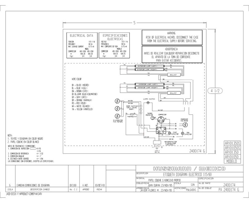 Hussmann ARV-01050 Operation Quick start guide Hussmann ARV-01050 Operation Quick start guide