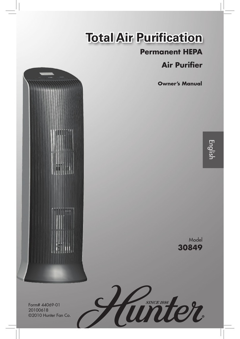 Hunter 30849 User manual
