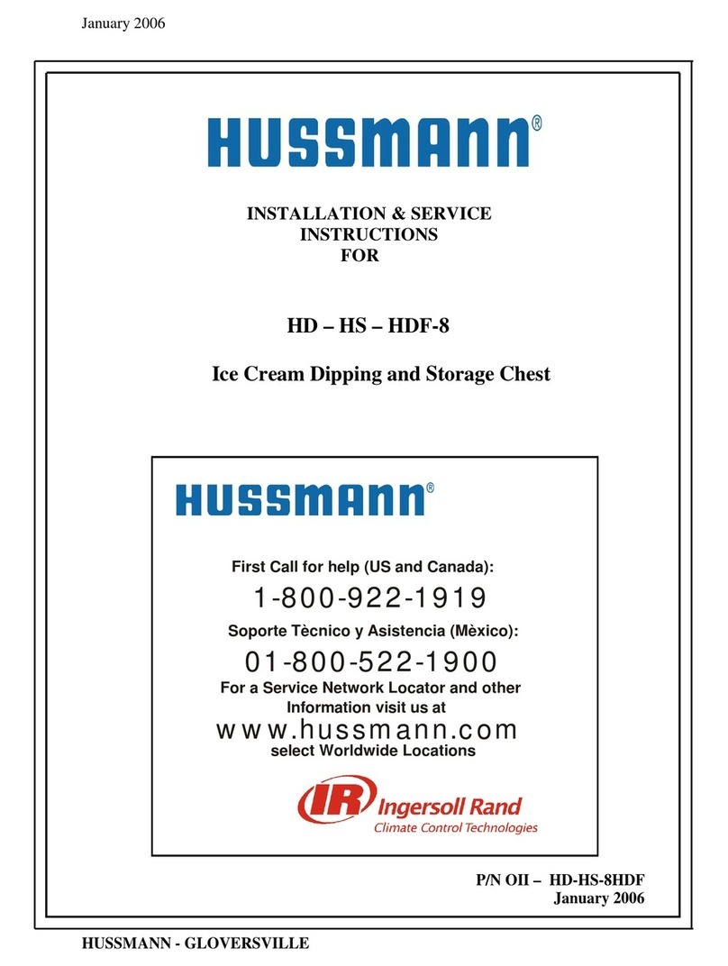 Hussmann 10HD Installation and service instructions