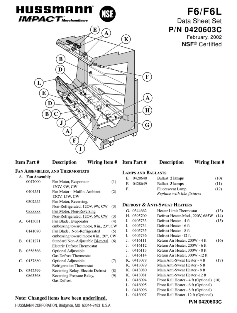 Hussmann Impact F6 User manual