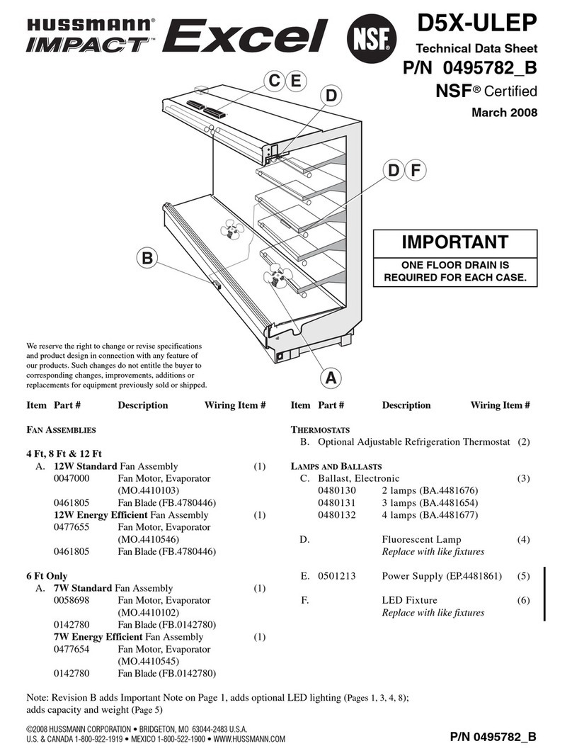 Hussmann Impact Excel D5X-ULEP Instruction Manual