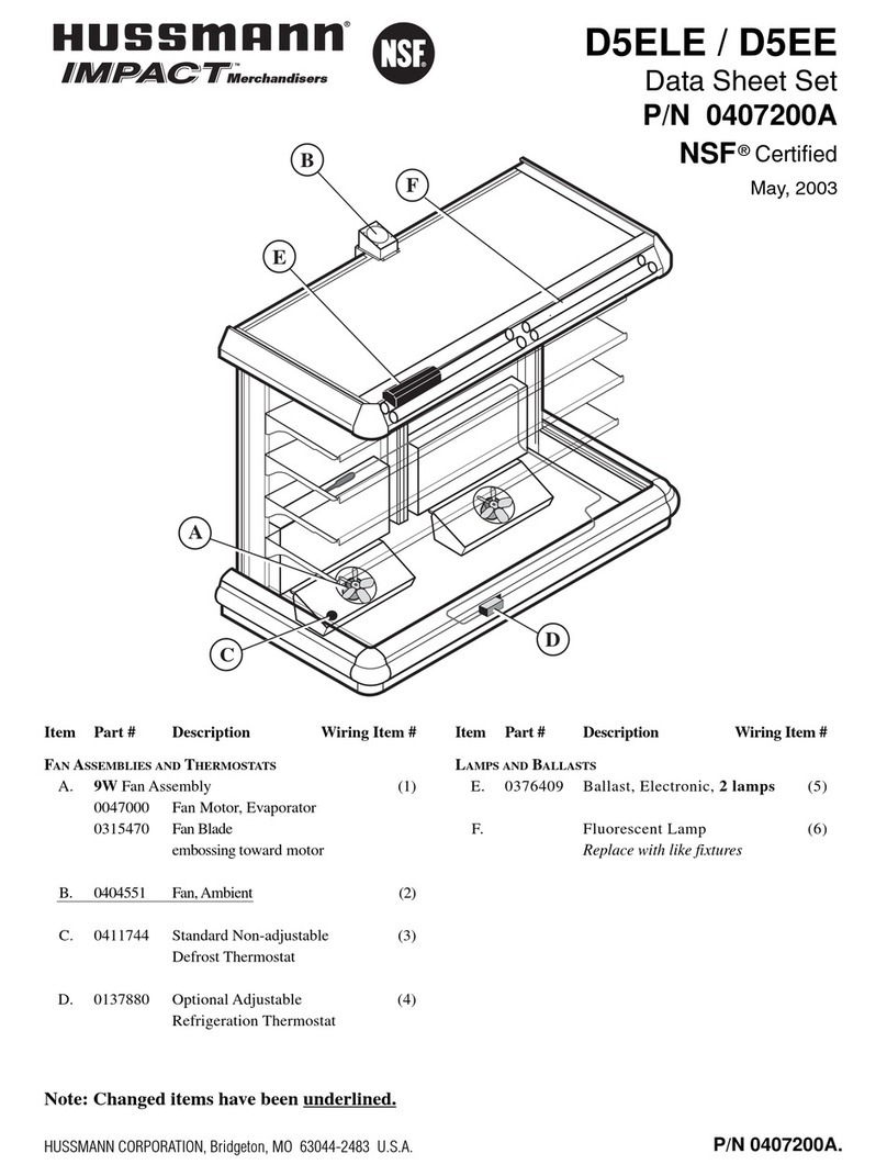 Hussmann Impact D5EE User manual