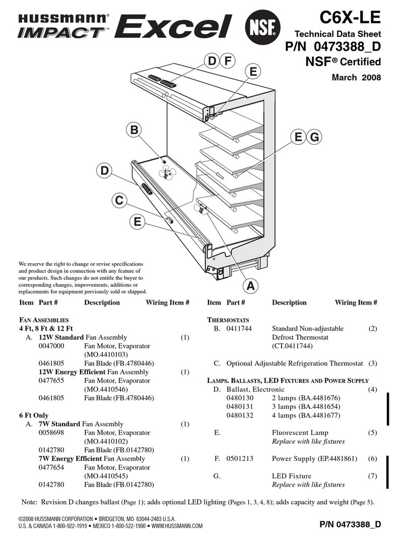 Hussmann Impact Excel C6X-LE Instruction Manual