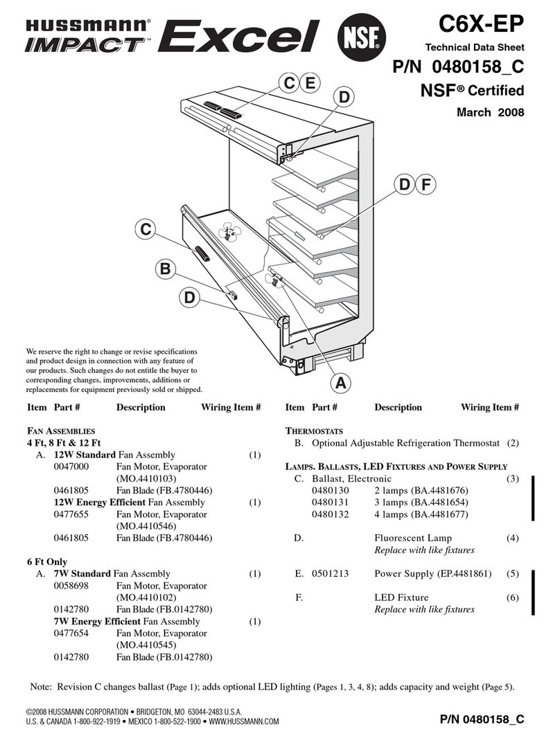 Hussmann Impact Excel C6X-EP Instruction Manual