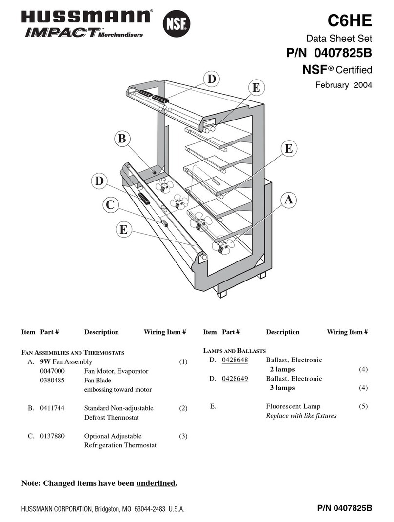 Hussmann Impact C6HE User manual