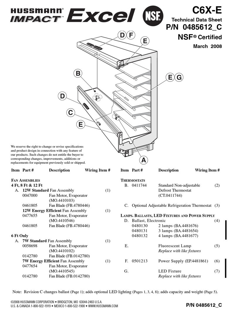 Hussmann Impact Excel C6X-E Instruction Manual Hussmann Impact Excel C6X-E Instruction Manual