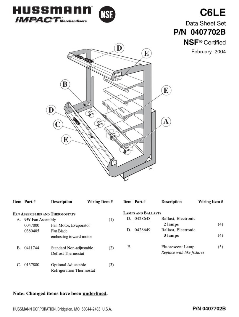Hussmann Impact C6LE User manual