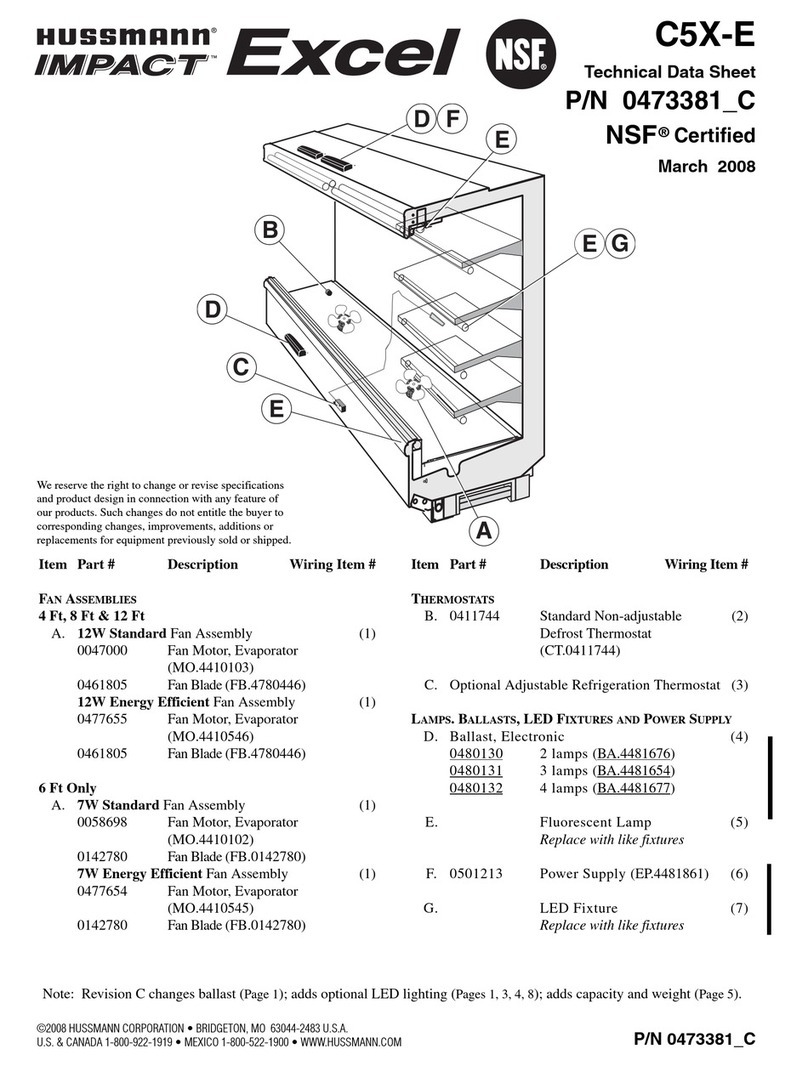 Hussmann impact Excel C5X-E Instruction Manual
