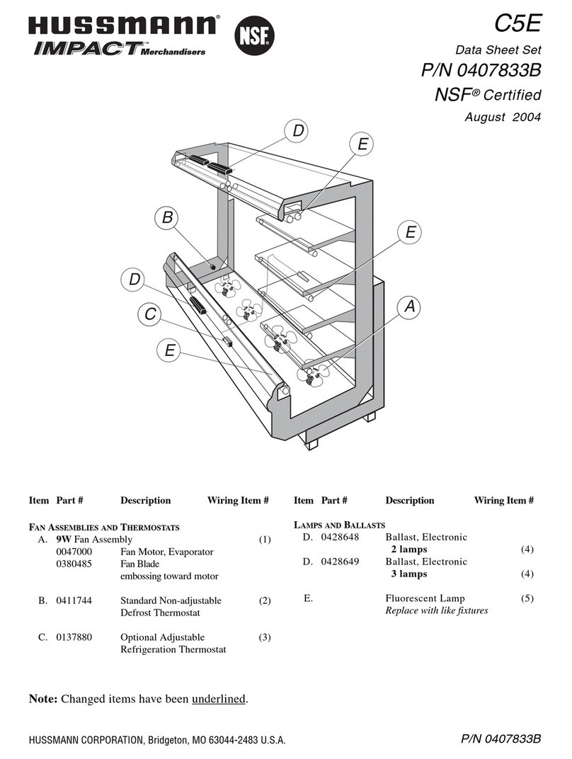 Hussmann impact C5E User manual