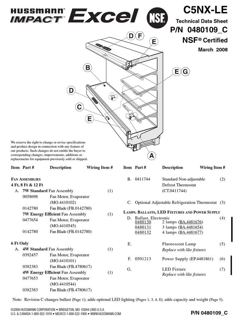 Hussmann impact Excel C5NX-LE Instruction Manual
