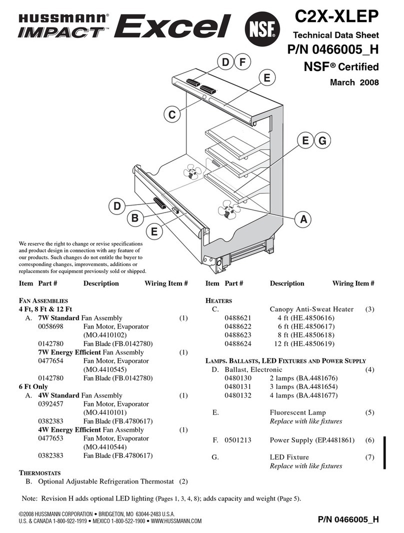 Hussmann impact Excel C2X-XLEP Instruction Manual Hussmann impact Excel C2X-XLEP Instruction Manual
