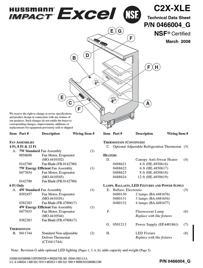 Hussmann impact Excel C2X-XLE Instruction Manual