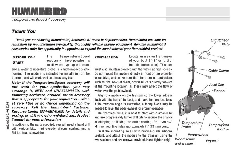 Humminbird Temperature/Speed Specifications