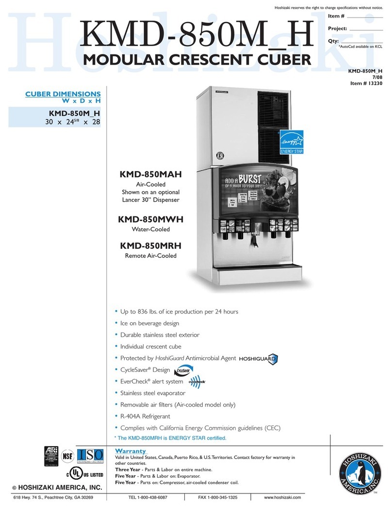 Hoshizaki KMD-850MAH Specifications