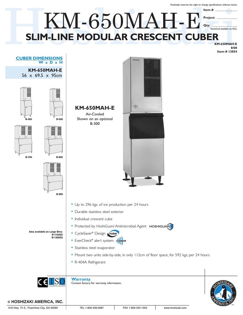Hoshizaki KM-650MAH-E Specifications