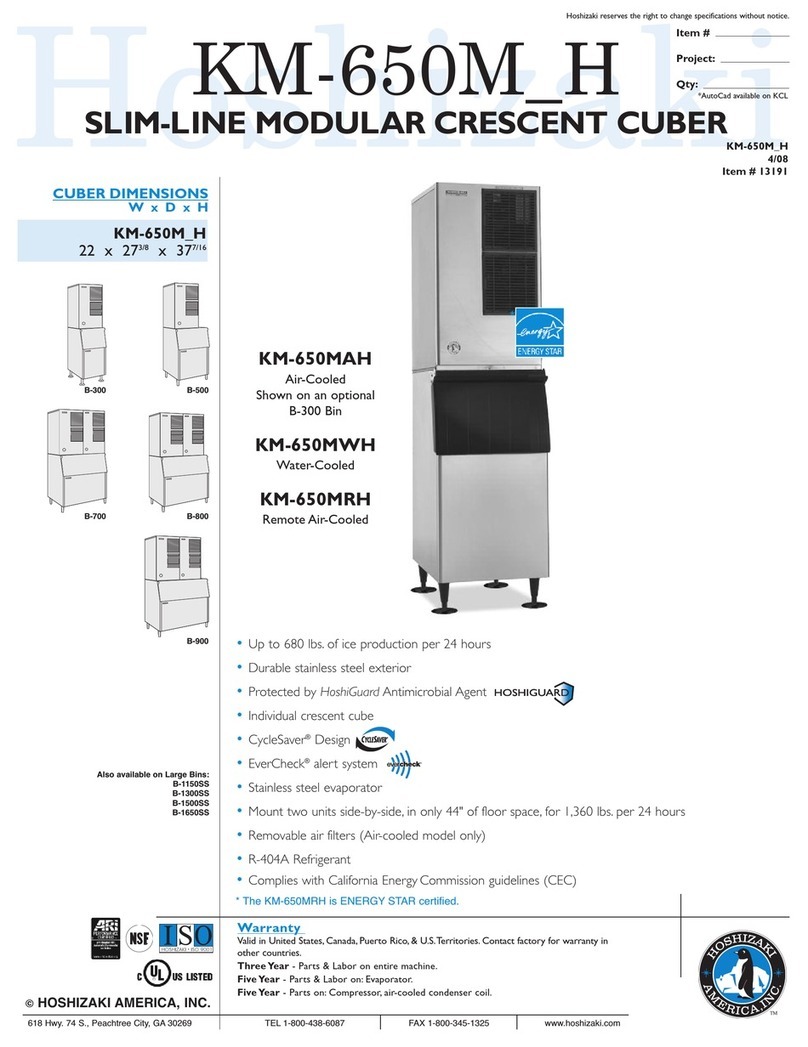 Hoshizaki KM-650MAH Specifications