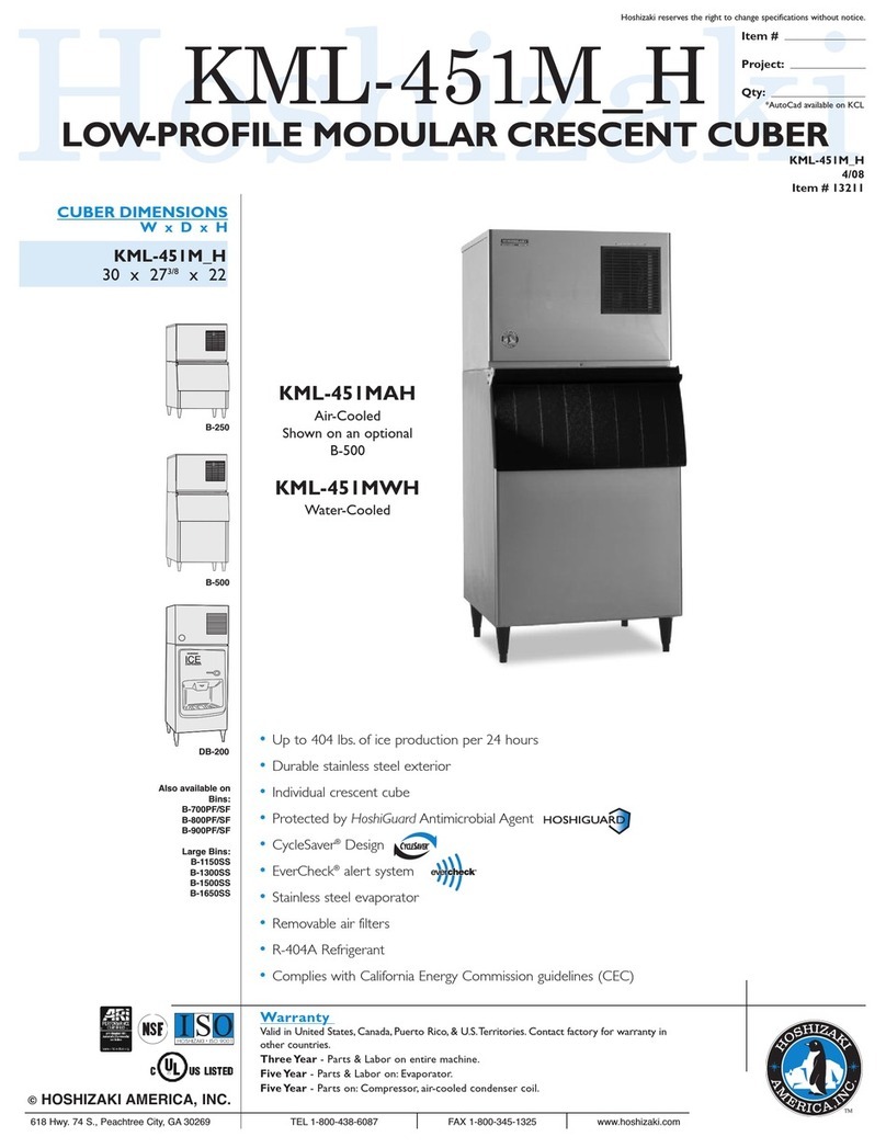 Hoshizaki KML-451MAH User manual