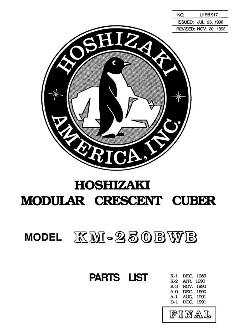 Hoshizaki KM-250BWB parts list
