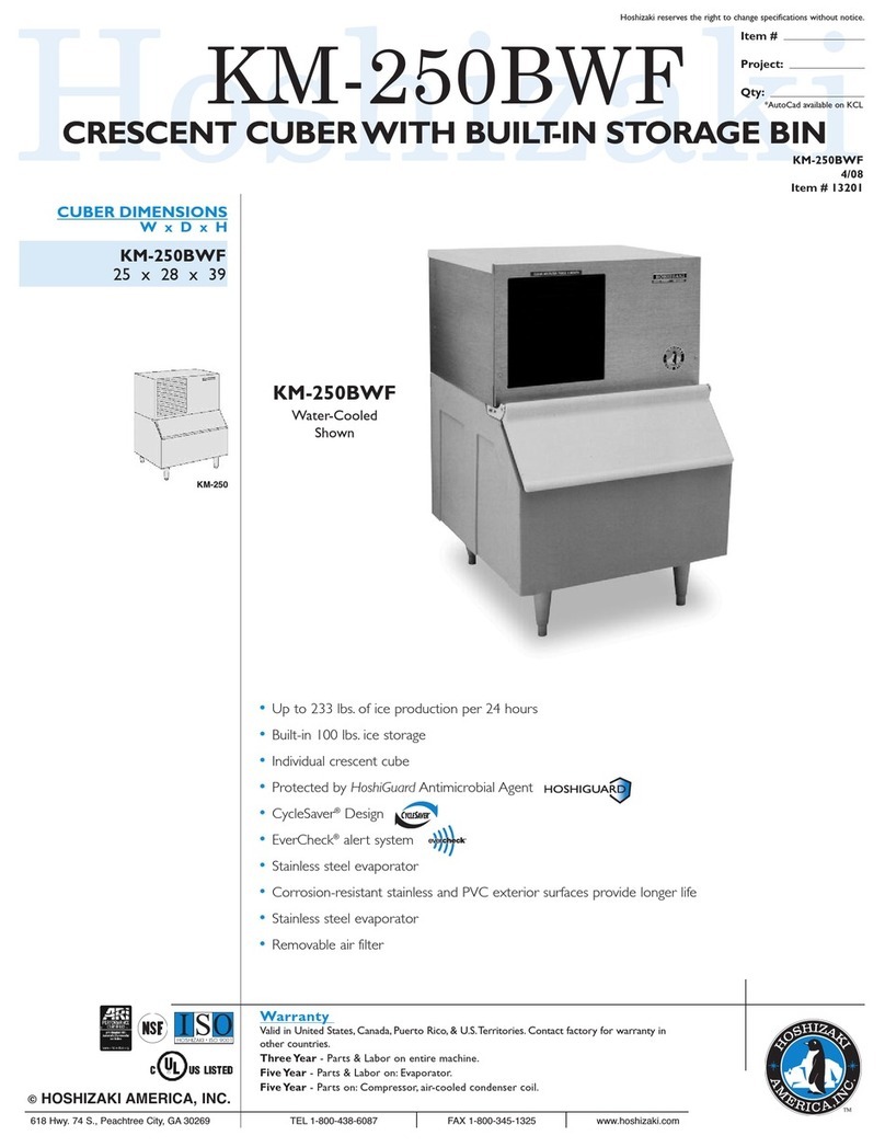 Hoshizaki KM-250BWF User manual