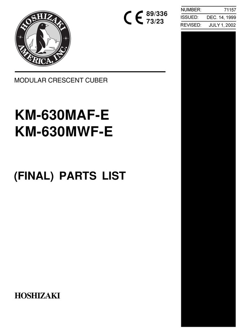 Hoshizaki KM-630MAF-E User manual Hoshizaki KM-630MAF-E User manual