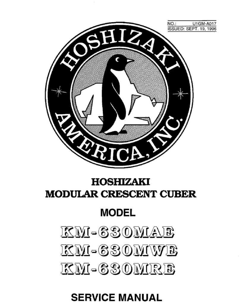 Hoshizaki KM-630MAE User manual