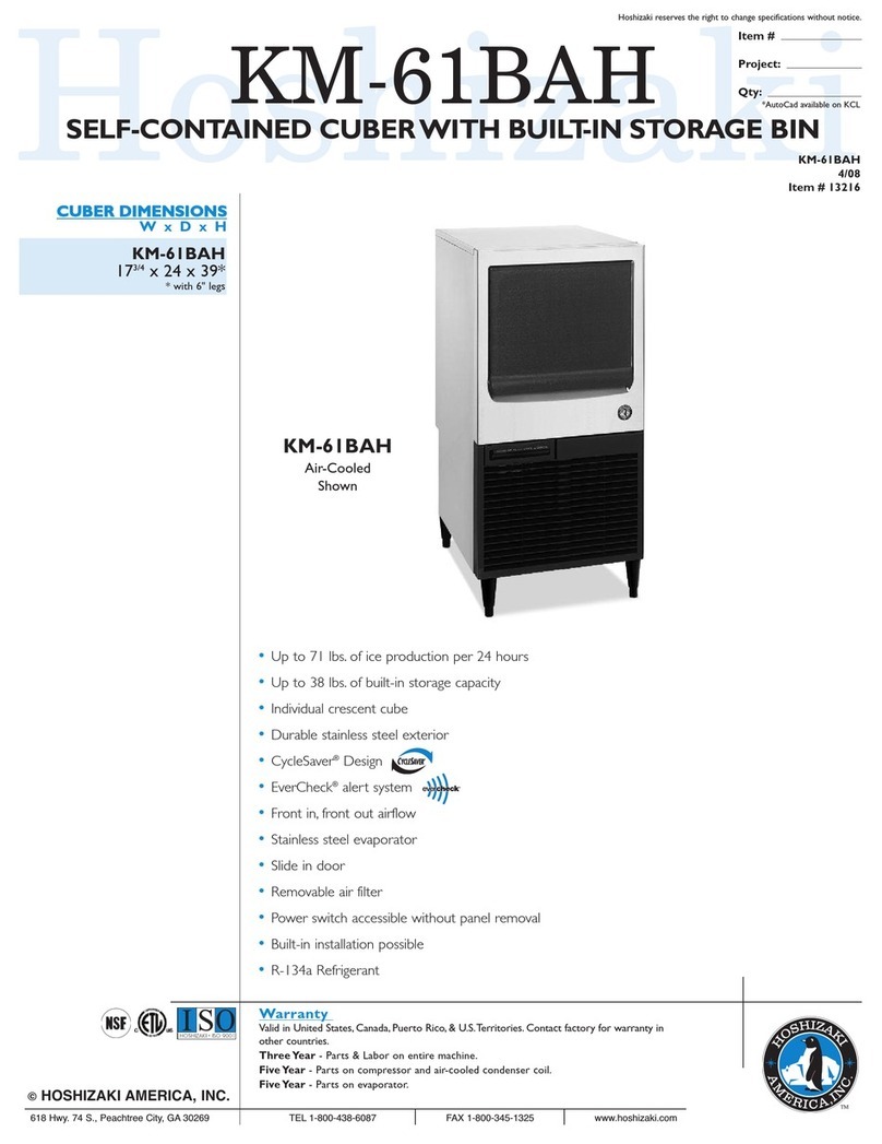 Hoshizaki KM-61BAH Specifications