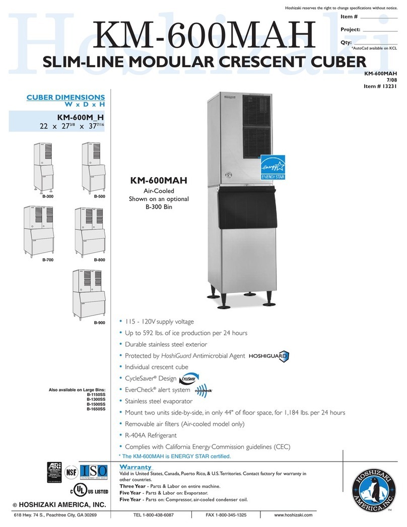 Hoshizaki KM-600MAH Specifications
