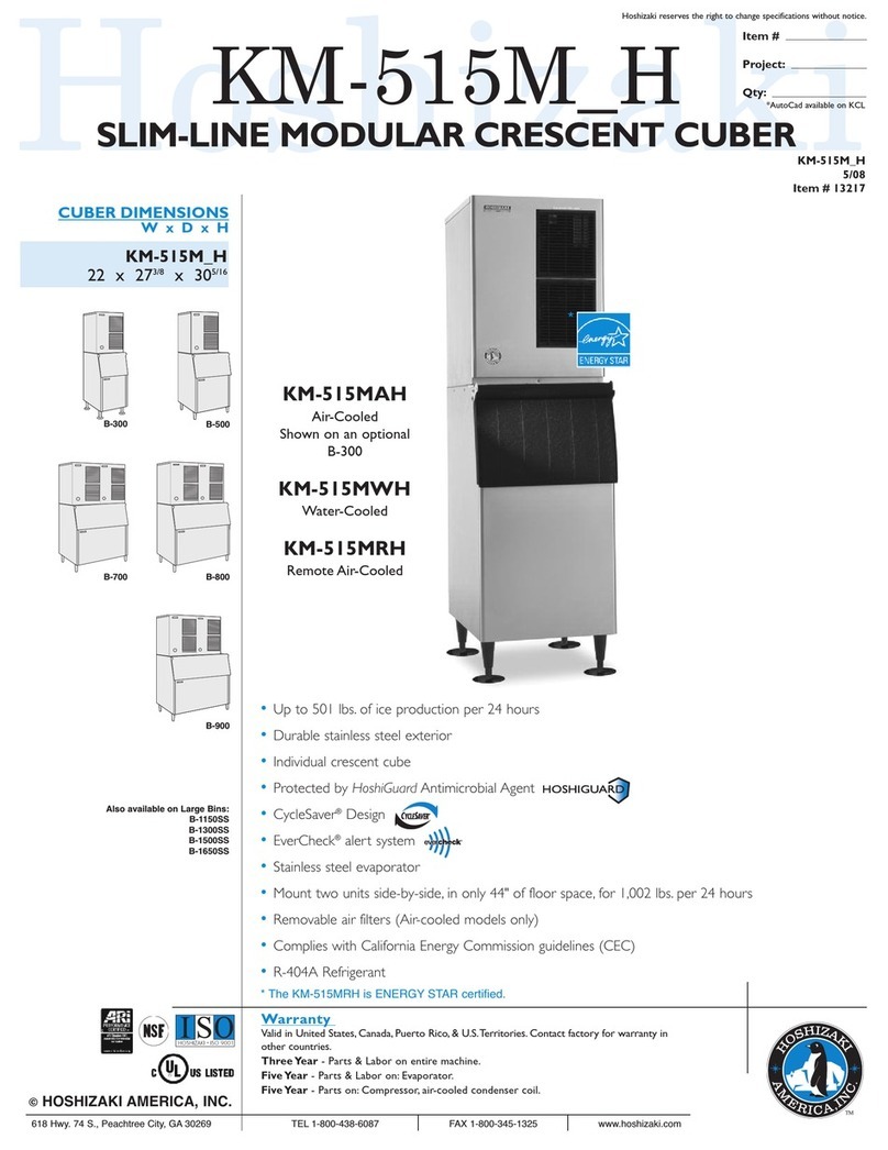 Hoshizaki KM-515MAH Specifications