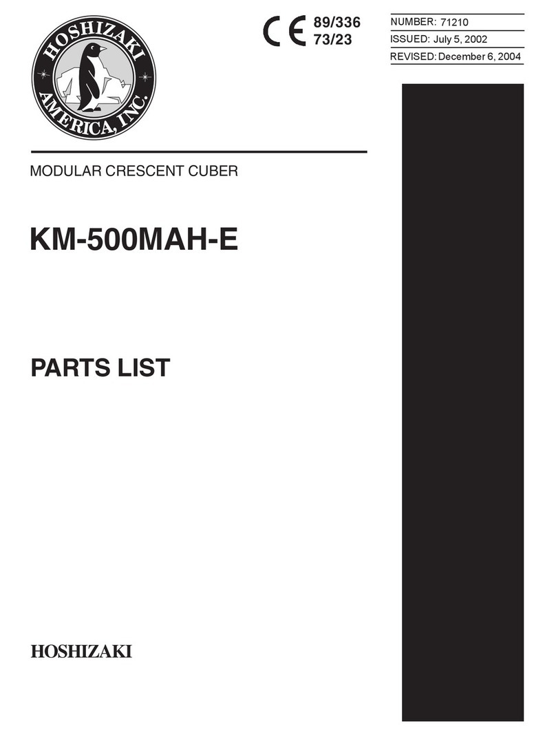 Hoshizaki KM-500MAH-E User manual Hoshizaki KM-500MAH-E User manual