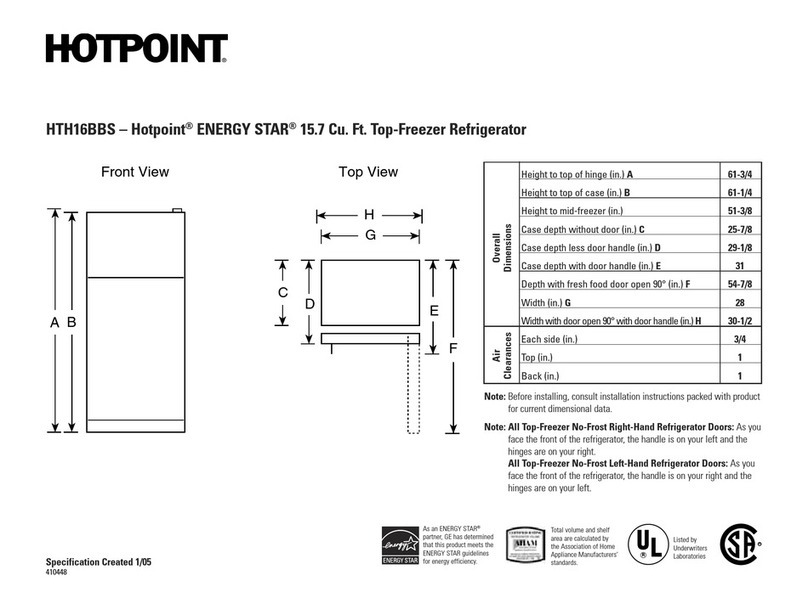 Hotpoint HTH16BBSL Specifications