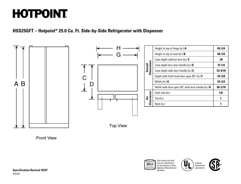 Hotpoint HSS25GFTWW User manual