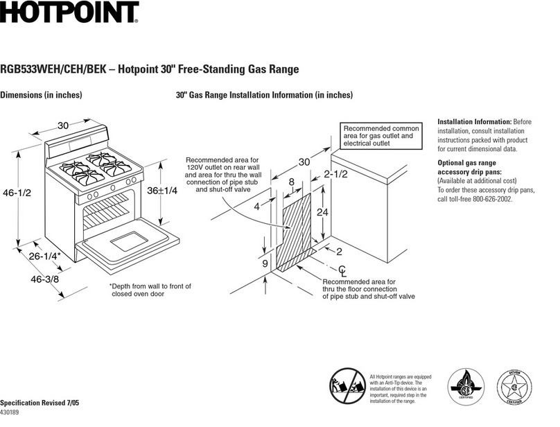 Hotpoint RGB533BEKBB User manual