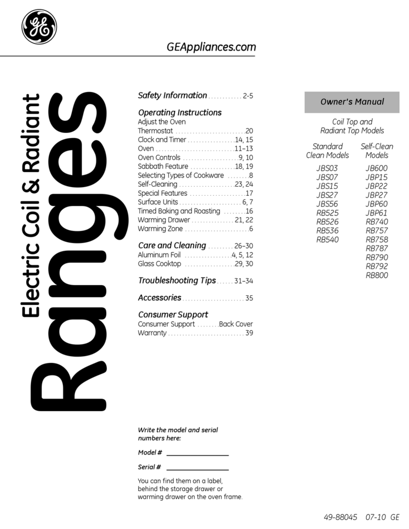GE RB792DR User manual