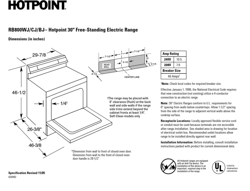 Hotpoint RB800BJBB User guide