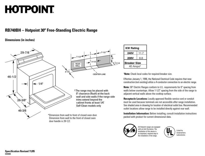 Hotpoint RB740BHCT User instructions