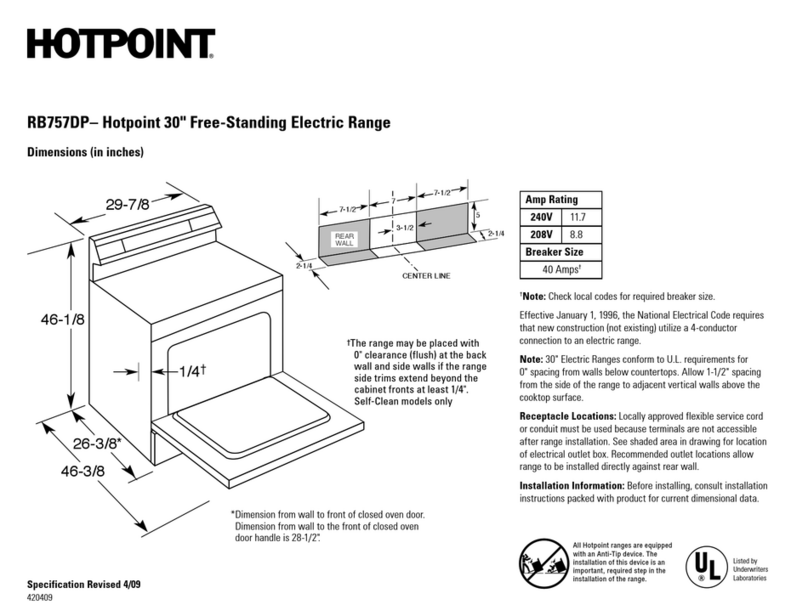 Hotpoint RB757DPWH User manual