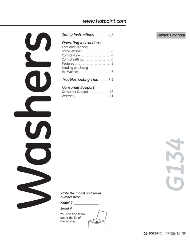 Hotpoint HTWP1000MWW owner's manual