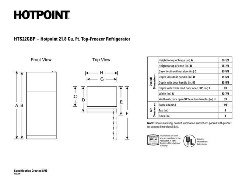 Hotpoint HTS22GBP Specifications