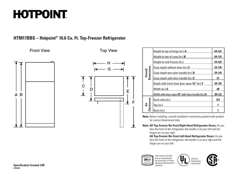 Hotpoint HTM17BBSSA Manual