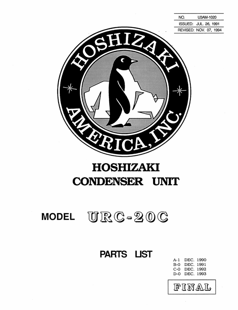 Hoshizaki URC-20C parts list