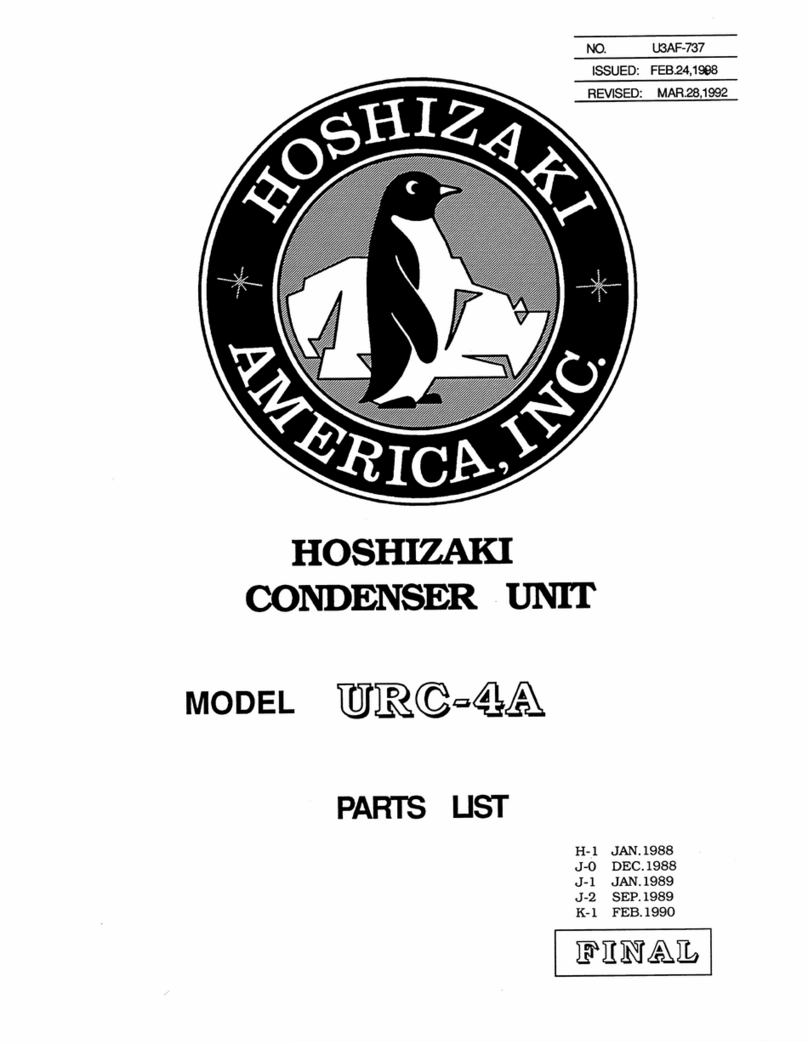 Hoshizaki URC-4A parts list