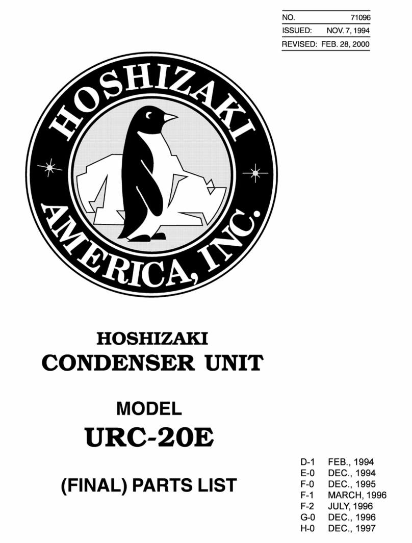 Hoshizaki URC-20E parts list