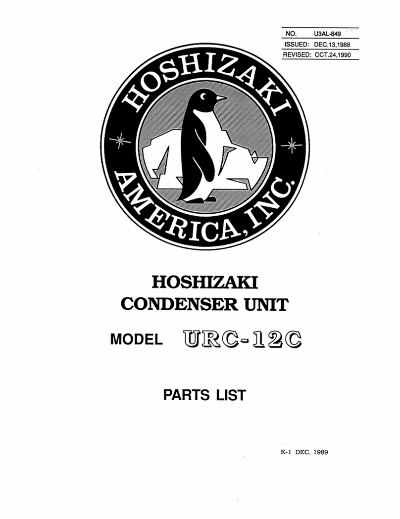Hoshizaki URC-12C parts list