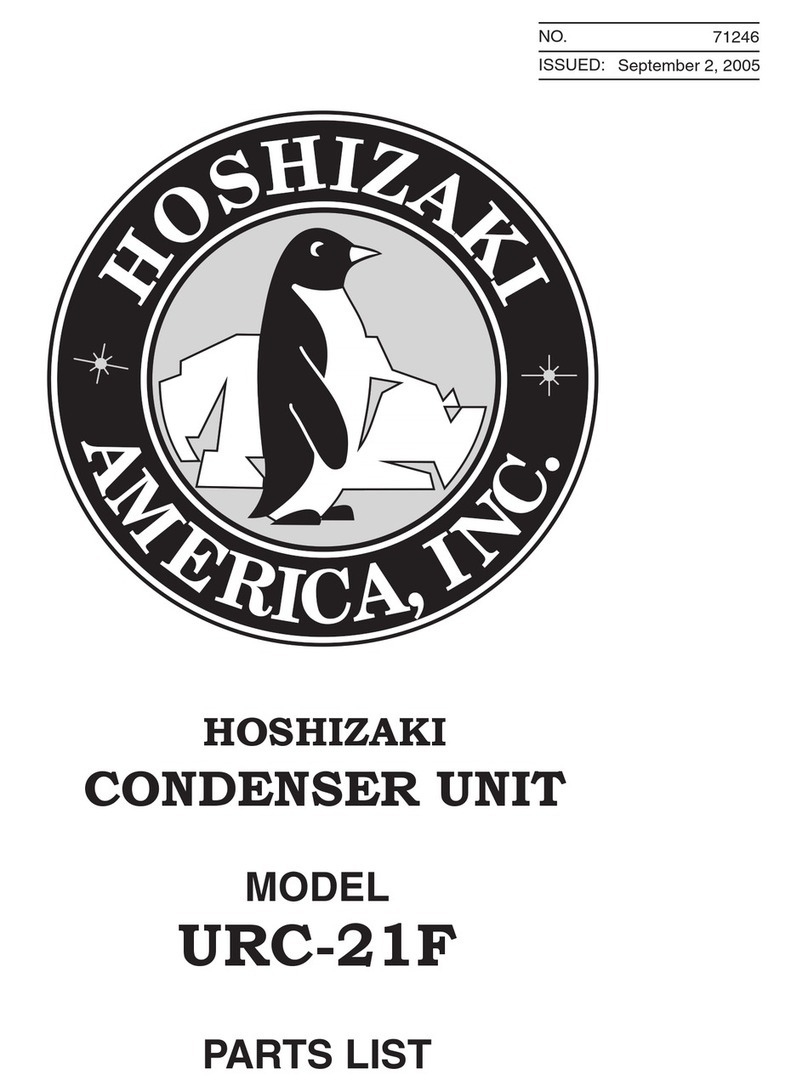 Hoshizaki URC-21F parts list