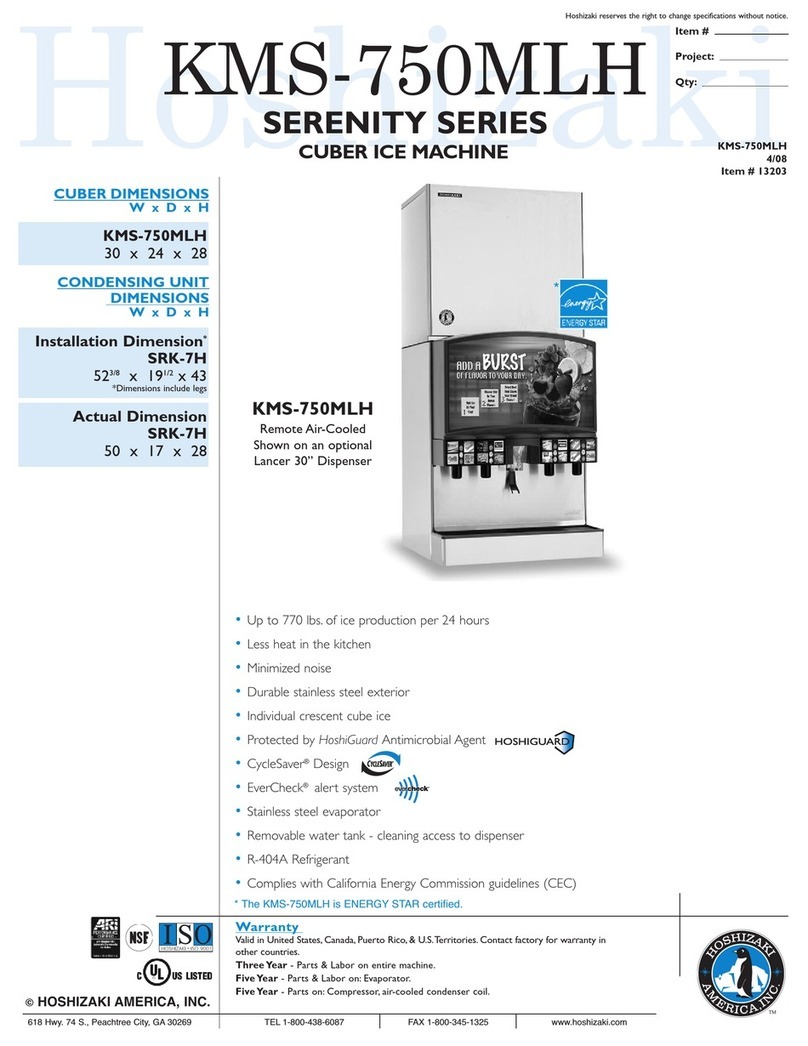 Hoshizaki KMS-750MLH Specifications