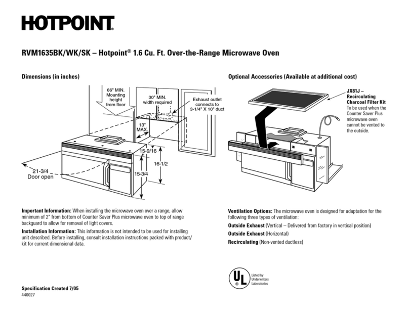 Hotpoint RVM1635BK User instructions
